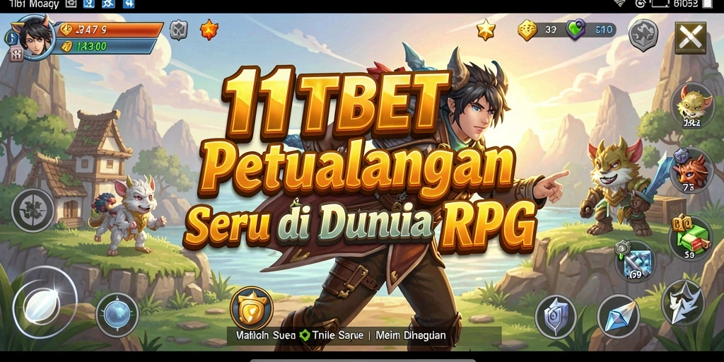 Screenshot gameplay 11TBET yang menampilkan pertempuran epik di dunia RPG.