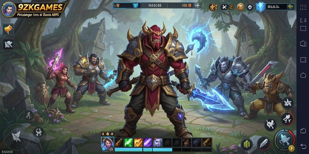 Tampilan gameplay ARPG yang mendebarkan di 9ZKGAMES.