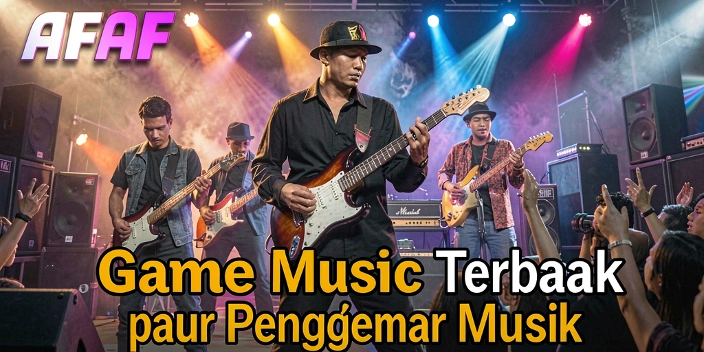 Tampilan menarik dari gameplay AFAF dengan berbagai pilihan lagu.