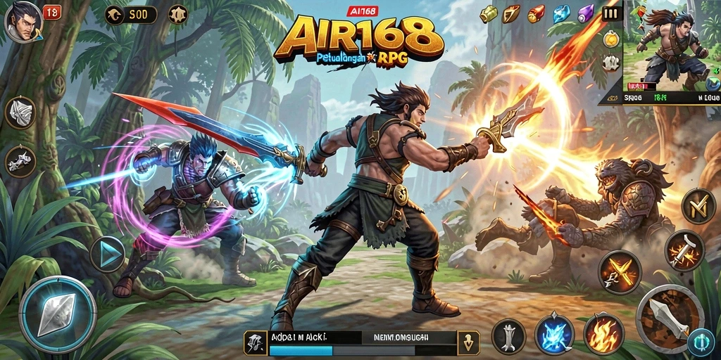 Tampilan gameplay ARPG yang menegangkan di AIR168.
