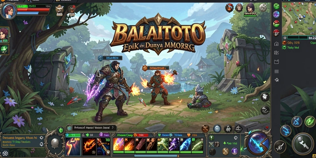 Screenshot gameplay BALAITOTO yang menampilkan pertempuran seru dan eksplorasi dunia.