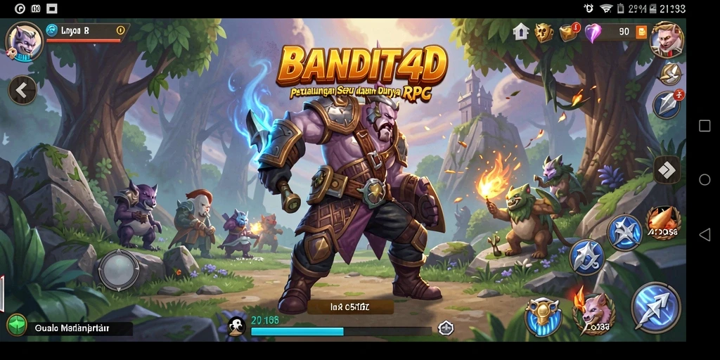 Tampilan gameplay menarik dari BANDIT4D yang menampilkan pertempuran epik.