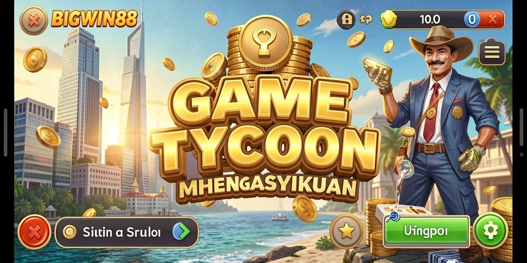 Tangkapan layar gameplay <strong>BIGWIN88</strong> menampilkan manajemen bisnis yang seru.