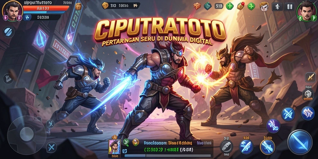 Screenshot menampilkan pertarungan epik dalam game Fighting.