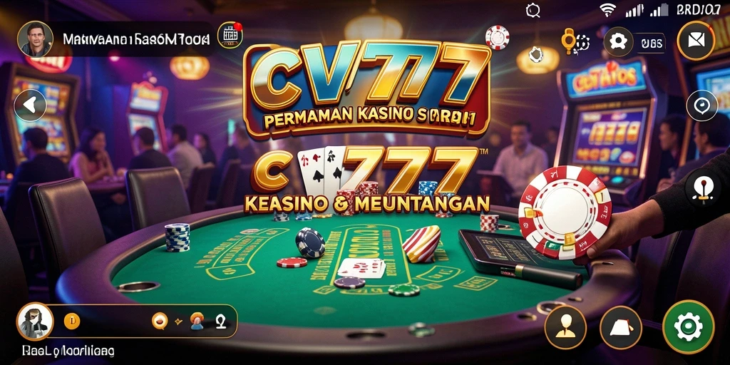 Tampilan gameplay kasino yang memukau dan mengasyikkan di CV777.