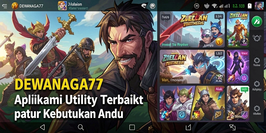Tampilan antarmuka DEWANAGA77 yang intuitif dan menarik.