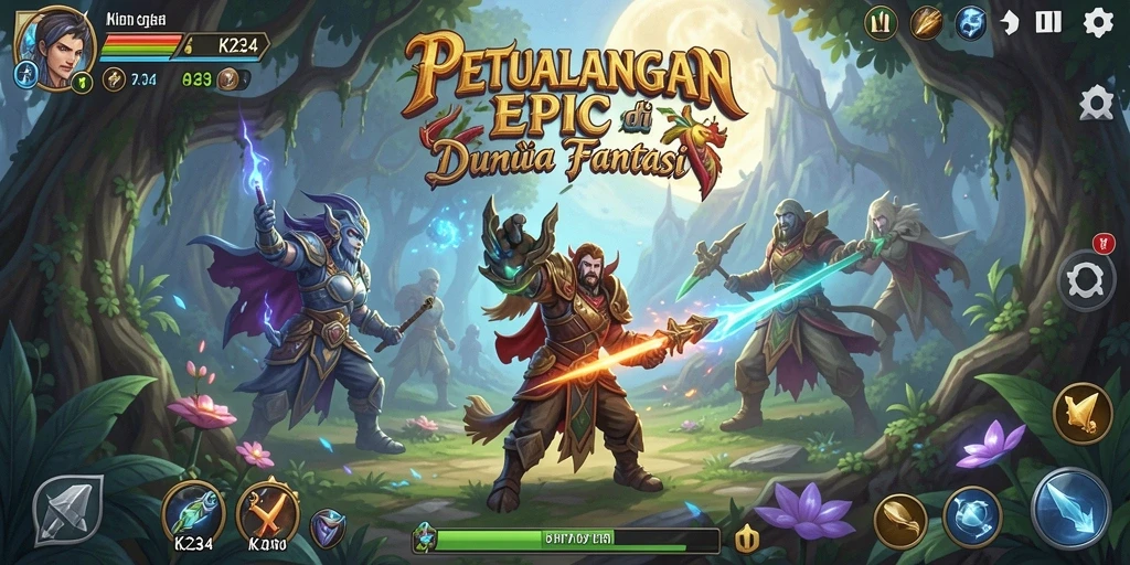 Tampilan gameplay epik K234 dalam mode ARPG.
