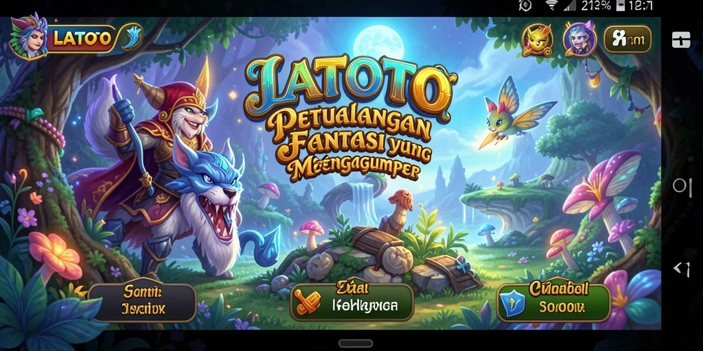 Screenshot gameplay LATOTO yang menampilkan petualangan RPG menakjubkan.
