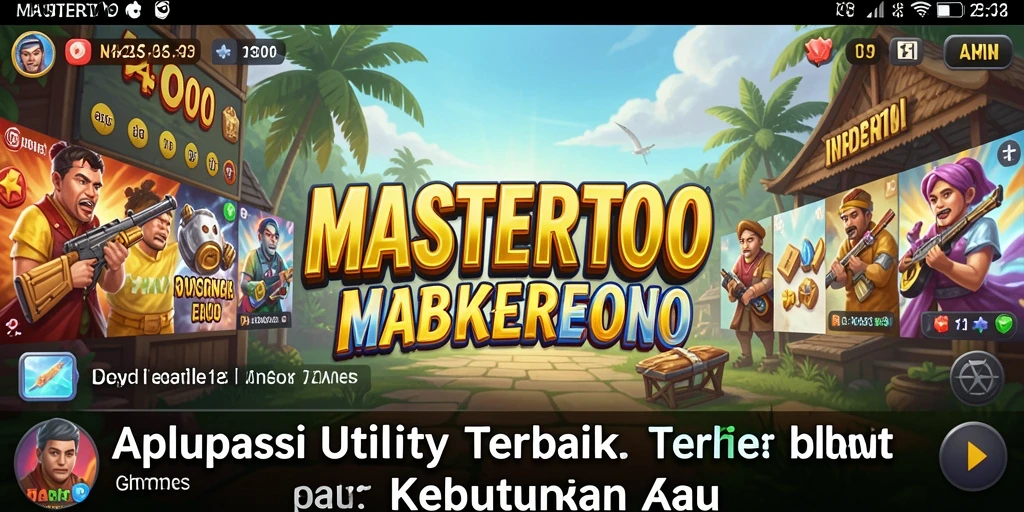Tampilan utama MASTERTOTO yang menampilkan fitur-fitur Utility.