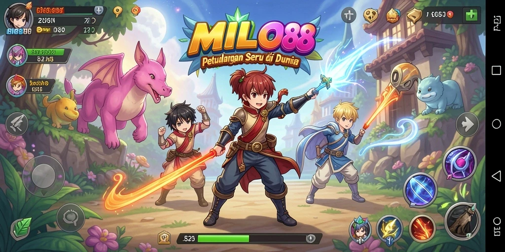 Tampilan gameplay MILO88 yang menakjubkan dan penuh warna.