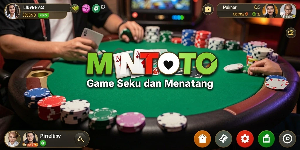 Screenshot MINTOTO menunjukkan suasana permainan Poker yang menegangkan.