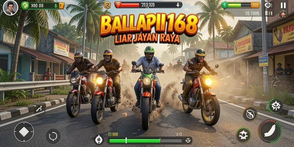 Tampilan gameplay PREDIKSI168 dengan balapan seru di jalan raya.