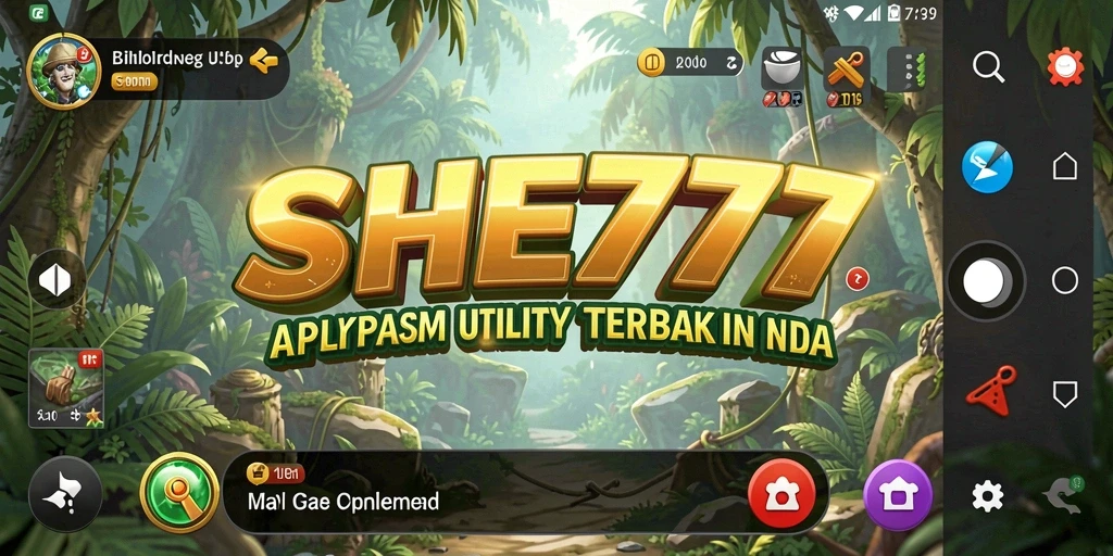Tampilan utama SHE777 dengan fitur utilitas yang memudahkan pengguna.