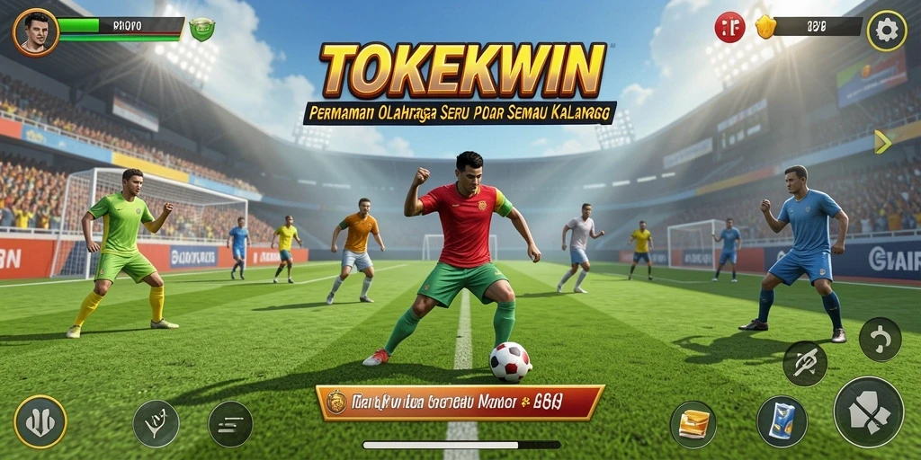 Gameplay seru di TOKEKWIN dengan berbagai cabang olahraga.