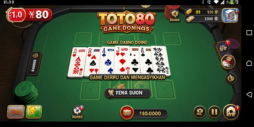 Tampilan gameplay Domino TOTO80 yang menarik dan dinamis.