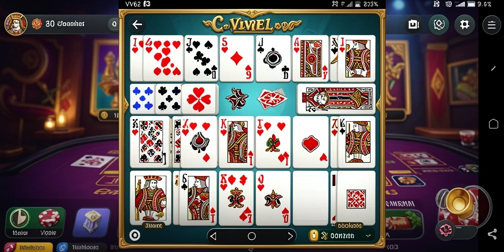 Tampilan gameplay seru dalam permainan Domino VV62.